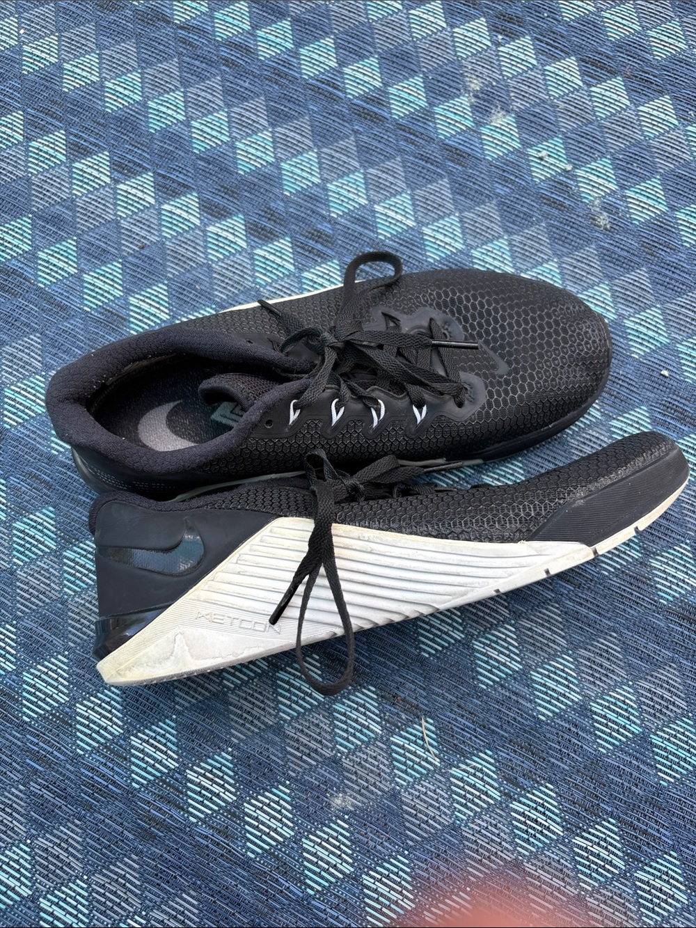 Nike metcon Black Mesh Athletic Training Shoes size 8.5
